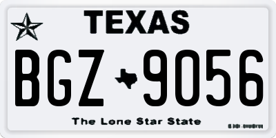TX license plate BGZ9056