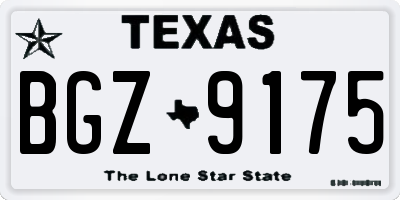 TX license plate BGZ9175