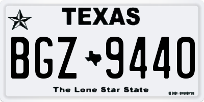 TX license plate BGZ9440