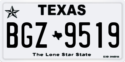 TX license plate BGZ9519
