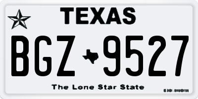 TX license plate BGZ9527