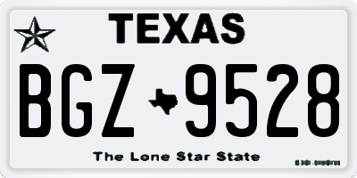 TX license plate BGZ9528
