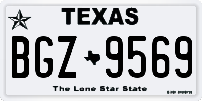 TX license plate BGZ9569