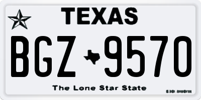 TX license plate BGZ9570
