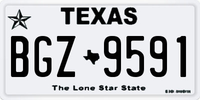 TX license plate BGZ9591
