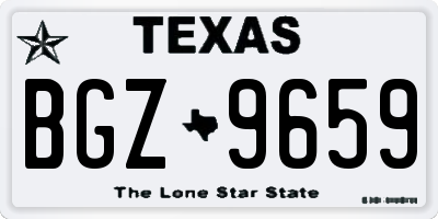 TX license plate BGZ9659