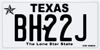 TX license plate BH22J