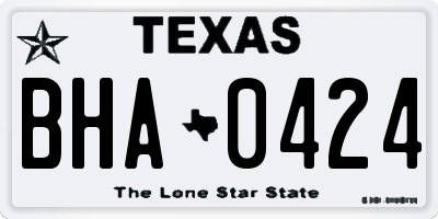 TX license plate BHA0424