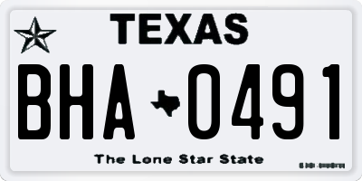 TX license plate BHA0491