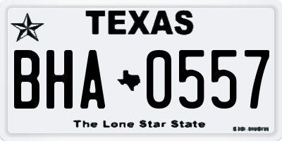 TX license plate BHA0557