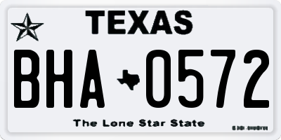 TX license plate BHA0572