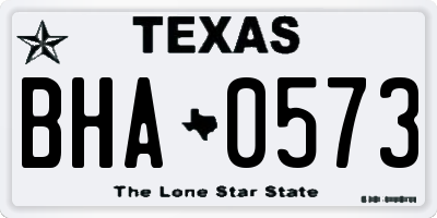 TX license plate BHA0573