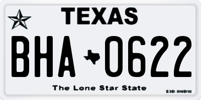 TX license plate BHA0622
