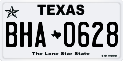 TX license plate BHA0628
