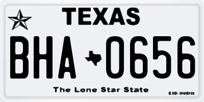TX license plate BHA0656