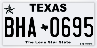 TX license plate BHA0695