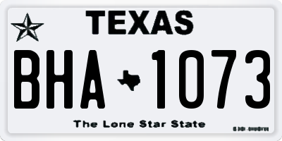 TX license plate BHA1073
