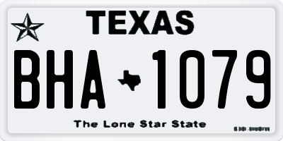 TX license plate BHA1079