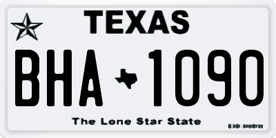 TX license plate BHA1090