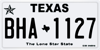 TX license plate BHA1127