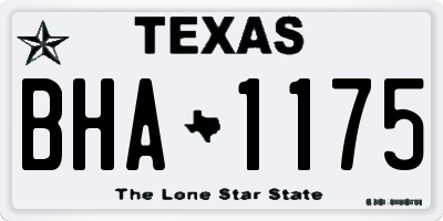 TX license plate BHA1175