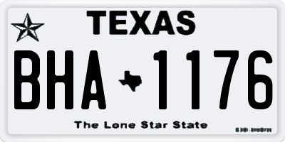TX license plate BHA1176