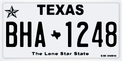 TX license plate BHA1248