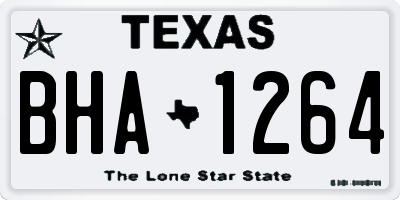 TX license plate BHA1264