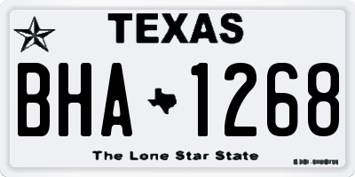 TX license plate BHA1268