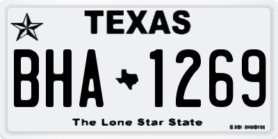 TX license plate BHA1269