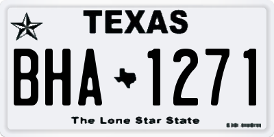 TX license plate BHA1271