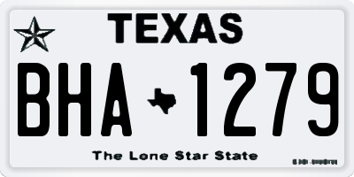 TX license plate BHA1279