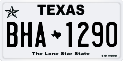TX license plate BHA1290