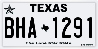 TX license plate BHA1291