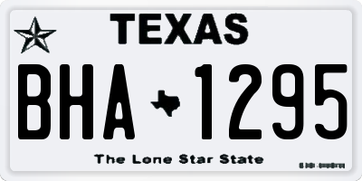 TX license plate BHA1295