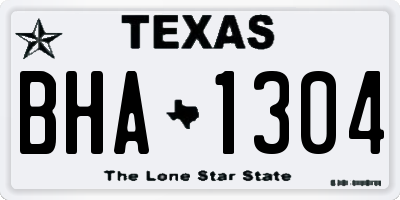 TX license plate BHA1304