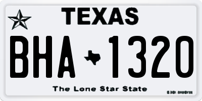 TX license plate BHA1320