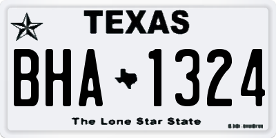 TX license plate BHA1324