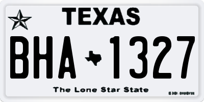 TX license plate BHA1327