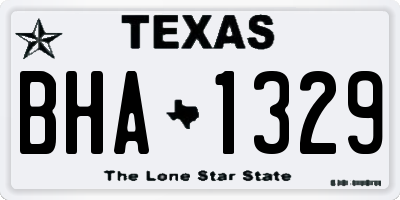 TX license plate BHA1329