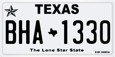 TX license plate BHA1330