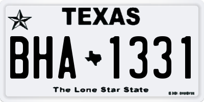 TX license plate BHA1331