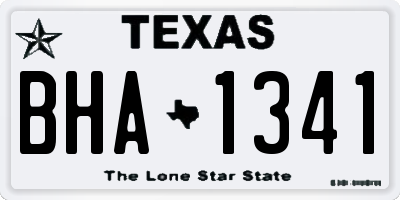 TX license plate BHA1341