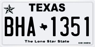 TX license plate BHA1351