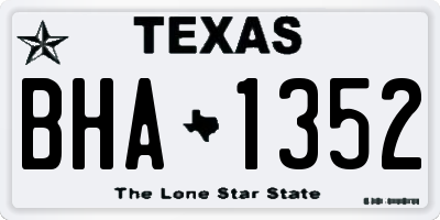 TX license plate BHA1352