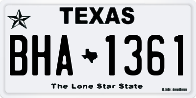 TX license plate BHA1361