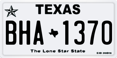 TX license plate BHA1370
