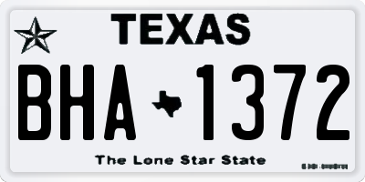 TX license plate BHA1372