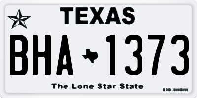 TX license plate BHA1373