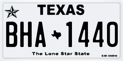 TX license plate BHA1440